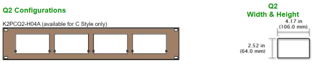 MicroPak Rack Mount Panel Q-2 Width