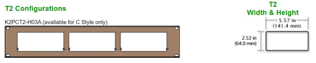 MicroPak Rack Mount Panel T-2 Width