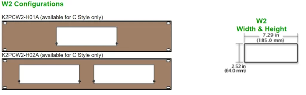 MicroPak Rack Mount Panel W-2 Width