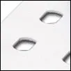 Holes: Rounded or D shaped. Plain countersunk or counterbored.